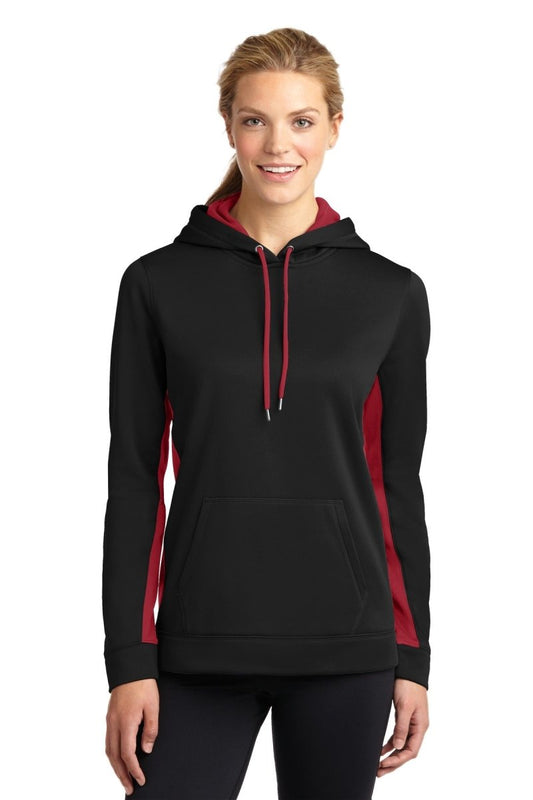 Sport-Tek® Ladies Sport-Wick® Fleece Colorblock Hooded Pullover. LST235 - uslegacypromotions