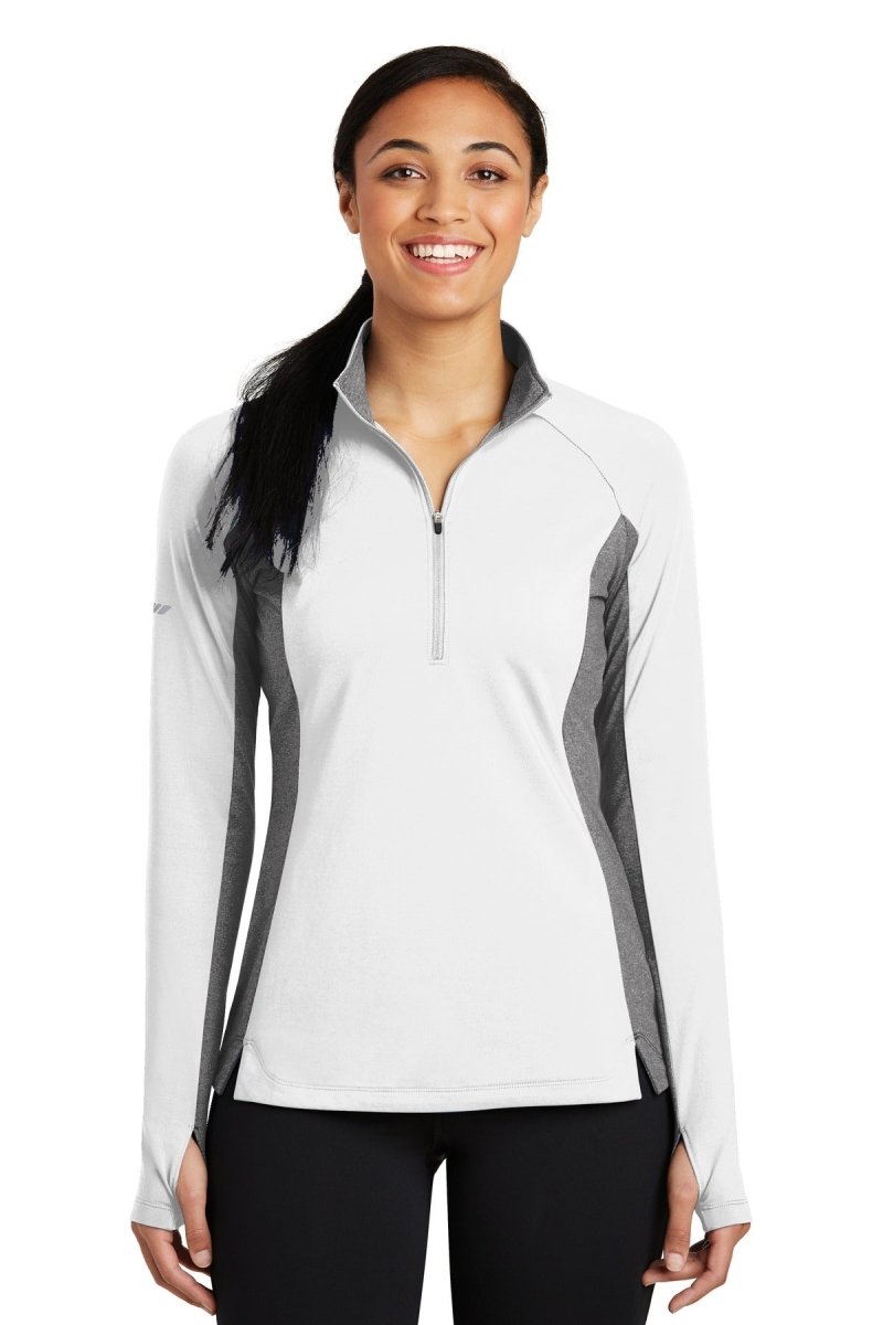 Sport-Tek® Ladies Sport-Wick® Stretch Contrast 1/4-Zip Pullover. LST854 - uslegacypromotions