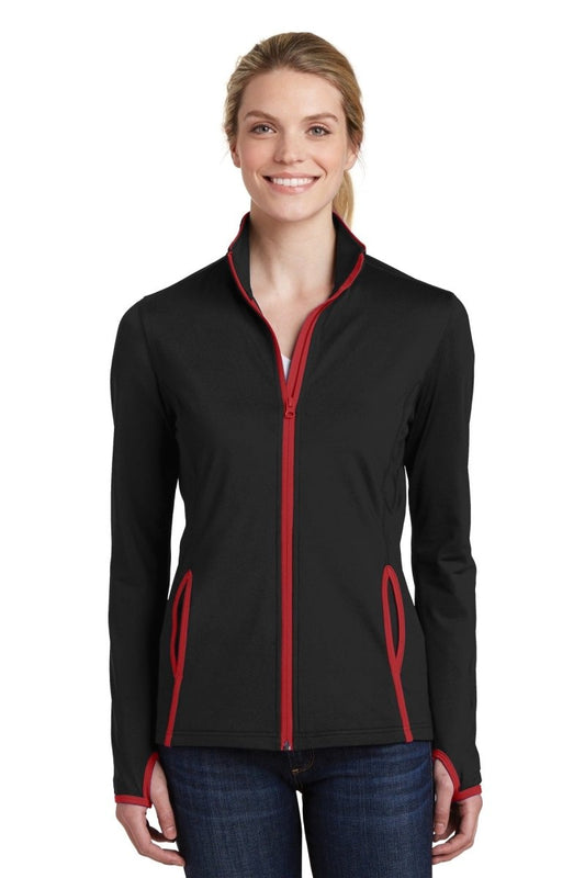 Sport-Tek® Ladies Sport-Wick® Stretch Contrast Full-Zip Jacket. LST853 - uslegacypromotions