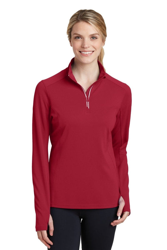 Sport-Tek® Ladies Sport-Wick® Textured 1/4-Zip Pullover. LST860 - uslegacypromotions