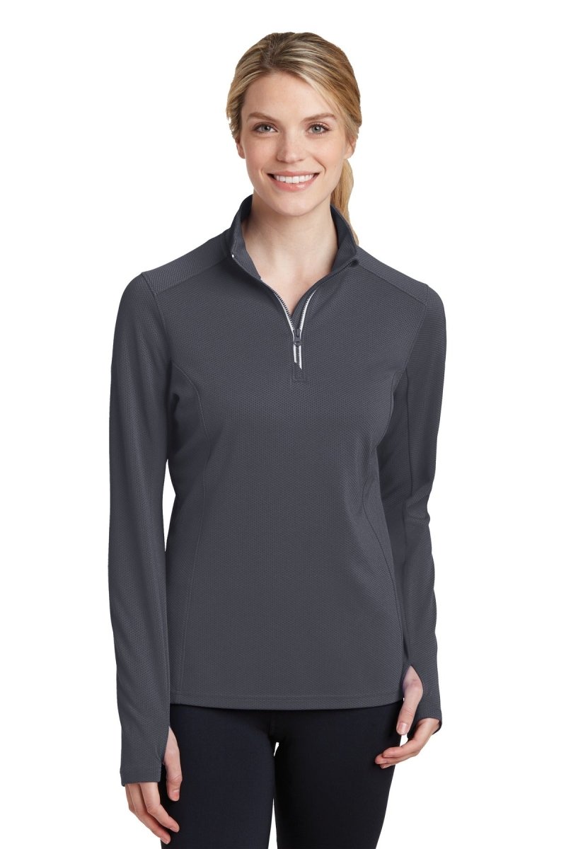 Sport-Tek® Ladies Sport-Wick® Textured 1/4-Zip Pullover. LST860 - uslegacypromotions
