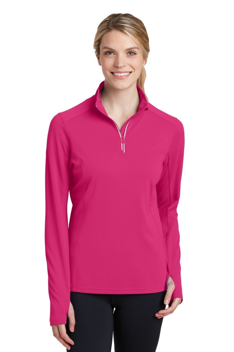 Sport-Tek® Ladies Sport-Wick® Textured 1/4-Zip Pullover. LST860 - uslegacypromotions