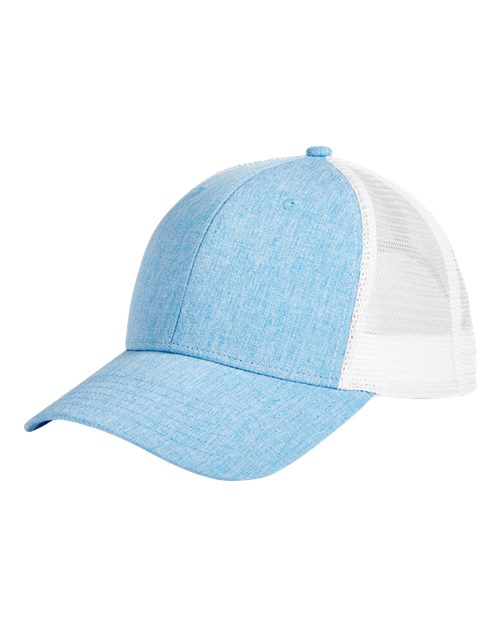 Big Accessories BA540P - Heather Light Blue/ White