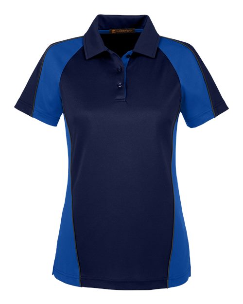 Harriton M385W - Dark Navy/ True Royal/ Dark Charcoal