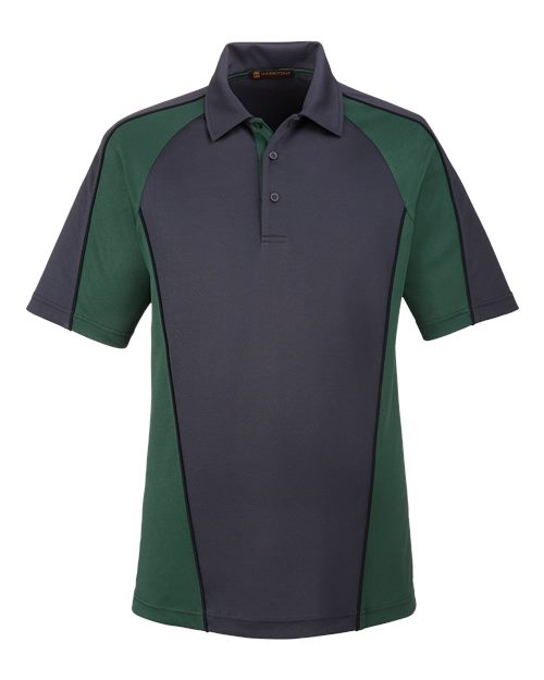 Harriton M385 - Dark Charcoal/ Dark Green/ Black