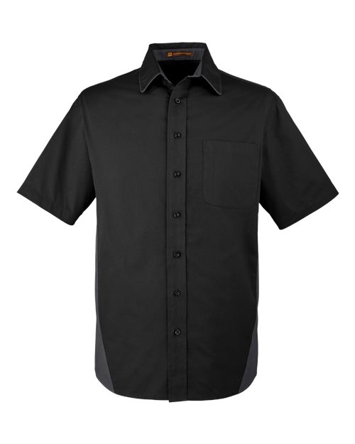 Harriton M586T - Black/ Dark Charcoal