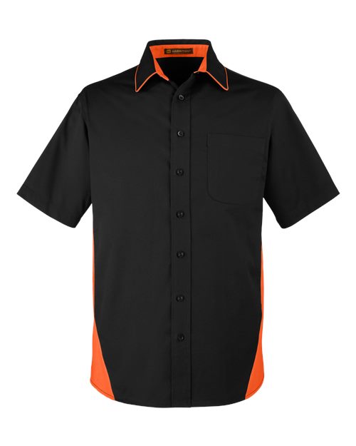 Harriton M586T - Black/ Team Orange