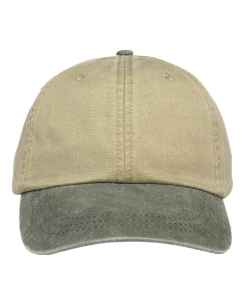 Adams Headwear LP101 - Khaki/ Spruce Green