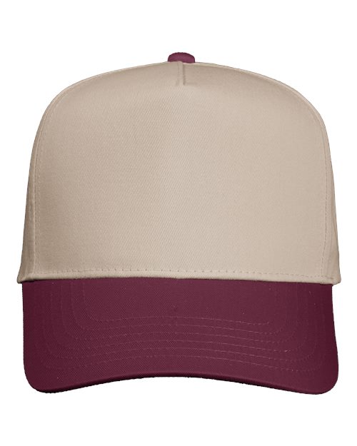 Valucap 8869 - Khaki/ Maroon