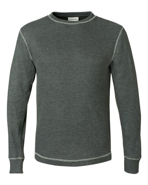 J. America 8238 - Charcoal Heather/ Vintage White