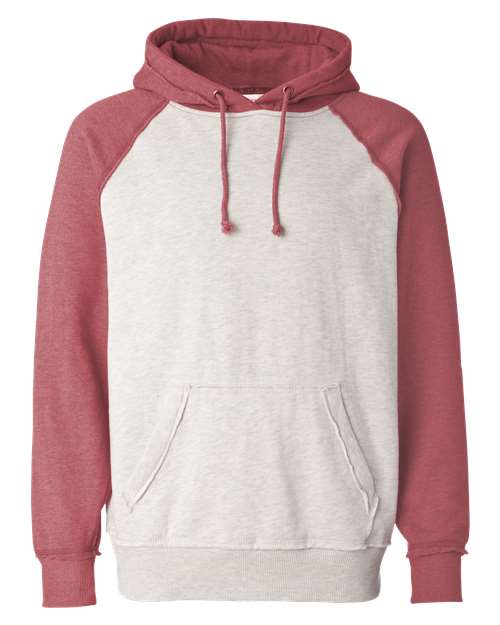 J. America 8885 - Oatmeal Heather/ Simply Red Heather