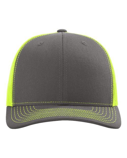 Richardson 112 - Charcoal/ Neon Yellow
