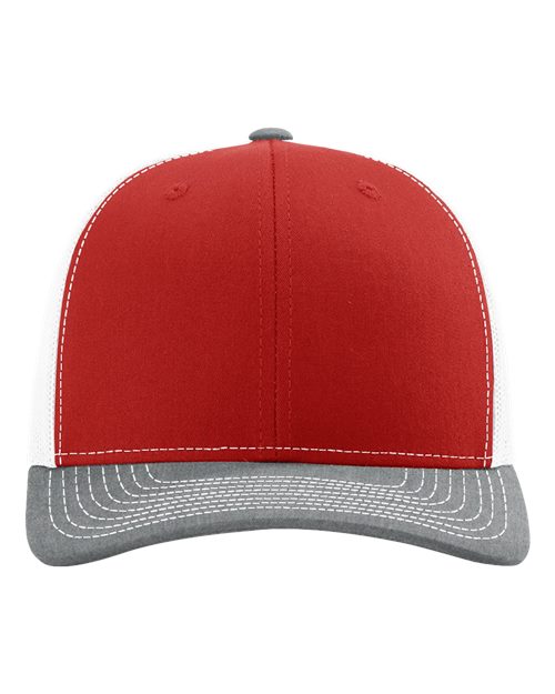 Richardson 112 - Red/ White/ Heather Grey