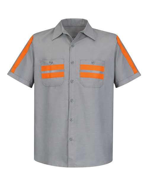Red Kap SP24ET - Light Grey/ Orange Trim