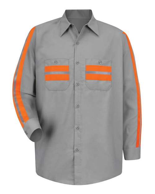 Red Kap SP14E - Light Grey/ Orange Trim