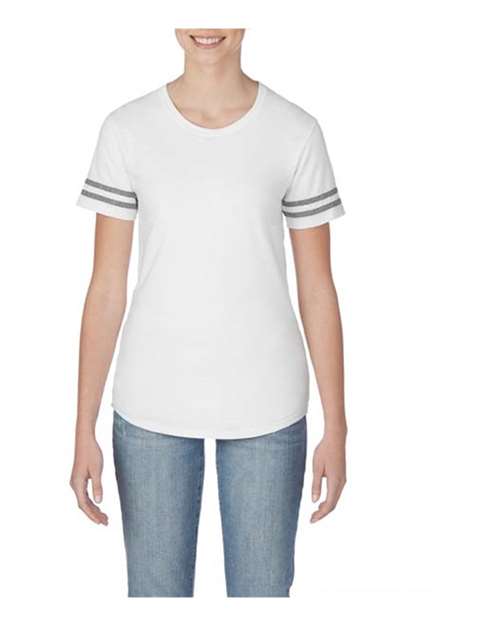 Gildan 500VTL - White/ Graphite Heather
