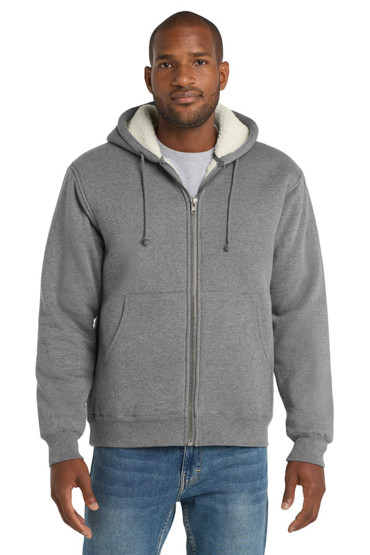 CornerStone® Heavyweight Sherpa-Lined Hooded Fleece Jacket. CS625