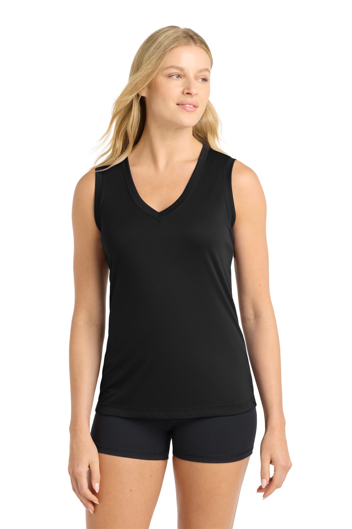 Sport-Tek® Women's Sleeveless PosiCharge® Competitor V-Neck Tee. LST352