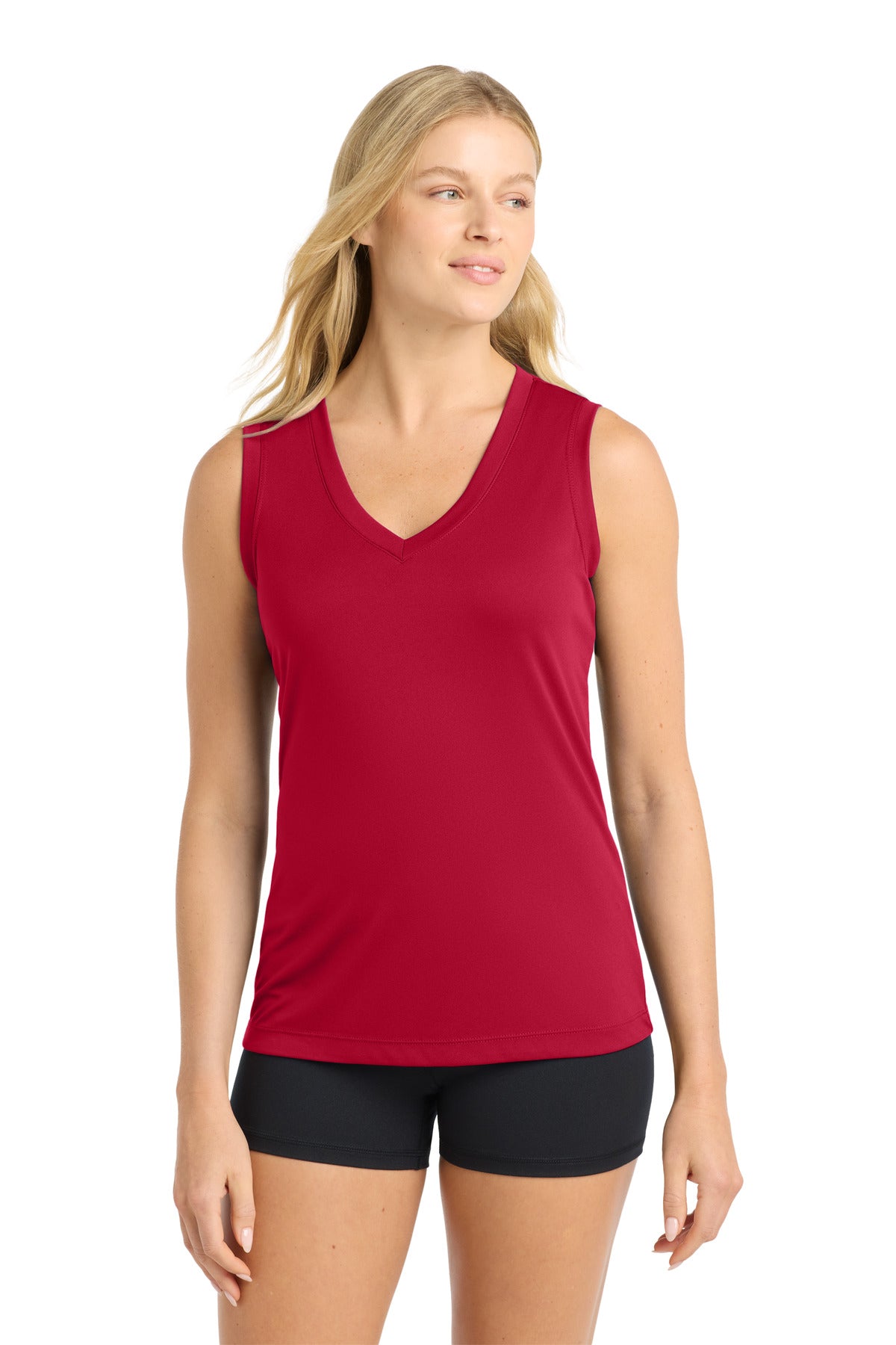 Sport-Tek® Women's Sleeveless PosiCharge® Competitor V-Neck Tee. LST352