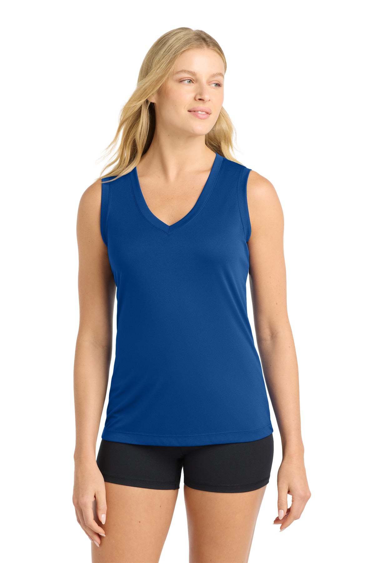 Sport-Tek® Women's Sleeveless PosiCharge® Competitor V-Neck Tee. LST352