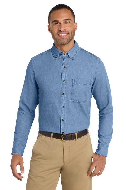 Port & Co™ Long Sleeve Value Denim Shirt. SP10