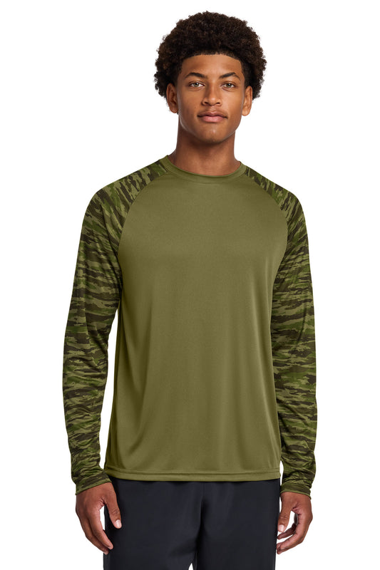 Sport-Tek® Drift Camo Colorblock Long Sleeve Tee ST376LS