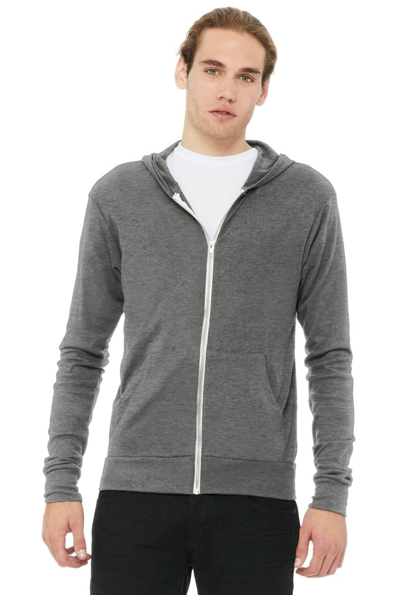 BELLA+CANVAS Â® Unisex Triblend Full-Zip Lightweight Hoodie. BC3939 - uslegacypromotions