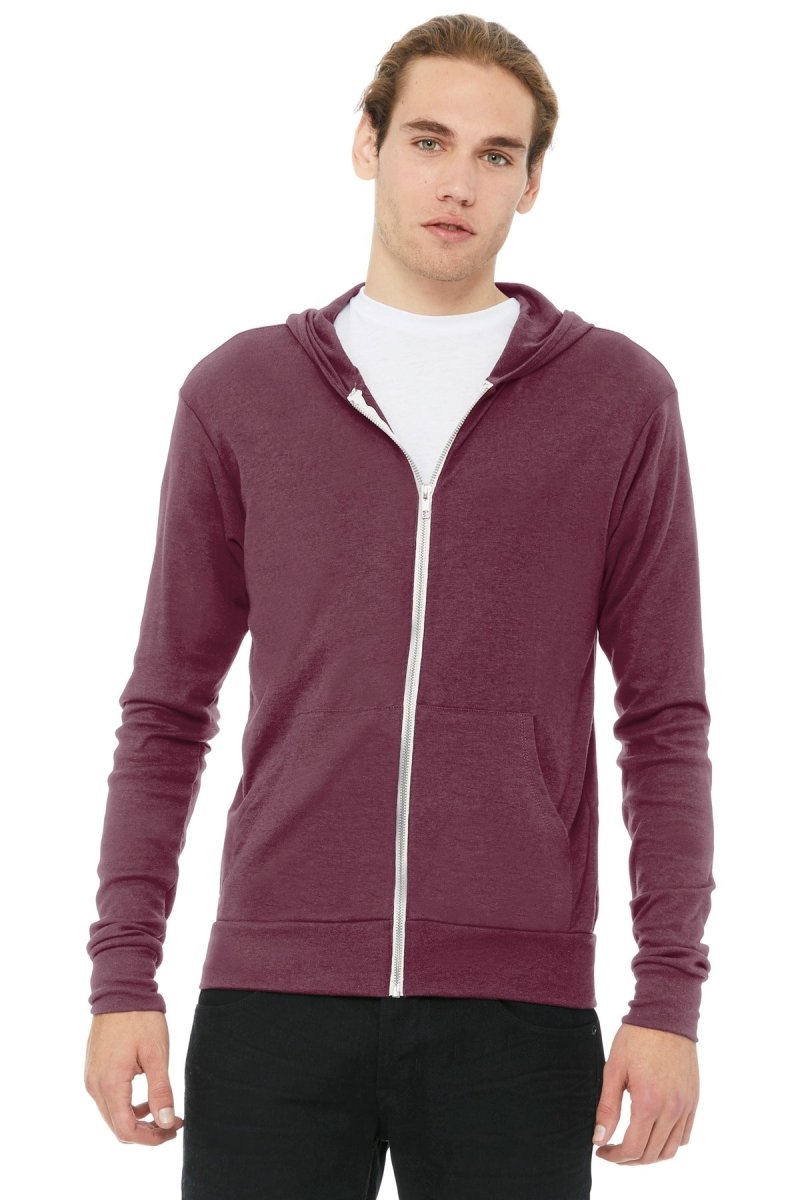 BELLA+CANVAS Â® Unisex Triblend Full-Zip Lightweight Hoodie. BC3939 - uslegacypromotions