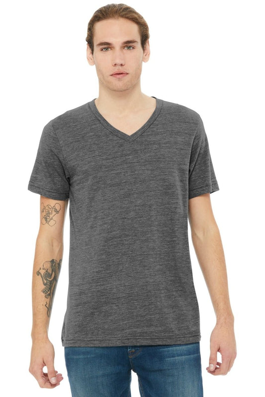 BELLA+CANVASÂ® Unisex Textured Jersey V-Neck Tee BC3655 - uslegacypromotions