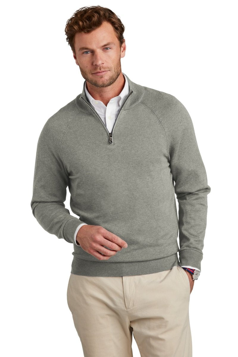 Brooks BrothersÂ® Cotton Stretch 1/4-Zip Sweater BB18402 - uslegacypromotions