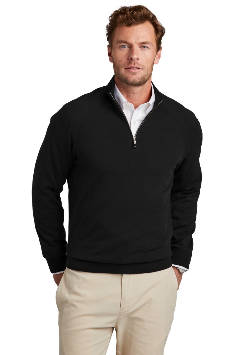 Brooks BrothersÂ® Cotton Stretch 1/4-Zip Sweater BB18402 - uslegacypromotions
