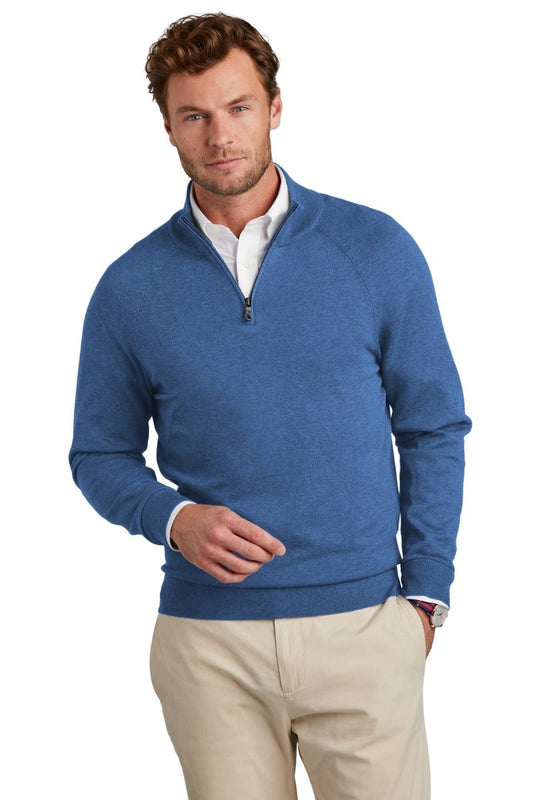Brooks BrothersÂ® Cotton Stretch 1/4-Zip Sweater BB18402 - uslegacypromotions