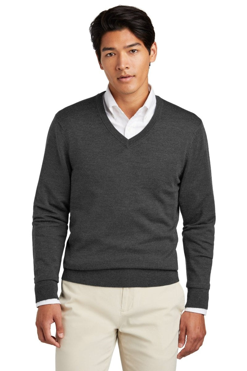 Brooks BrothersÂ® Washable Merino V-Neck Sweater BB18410 - uslegacypromotions