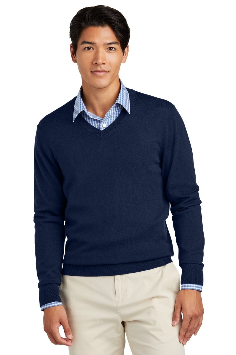 Brooks BrothersÂ® Washable Merino V-Neck Sweater BB18410 - uslegacypromotions