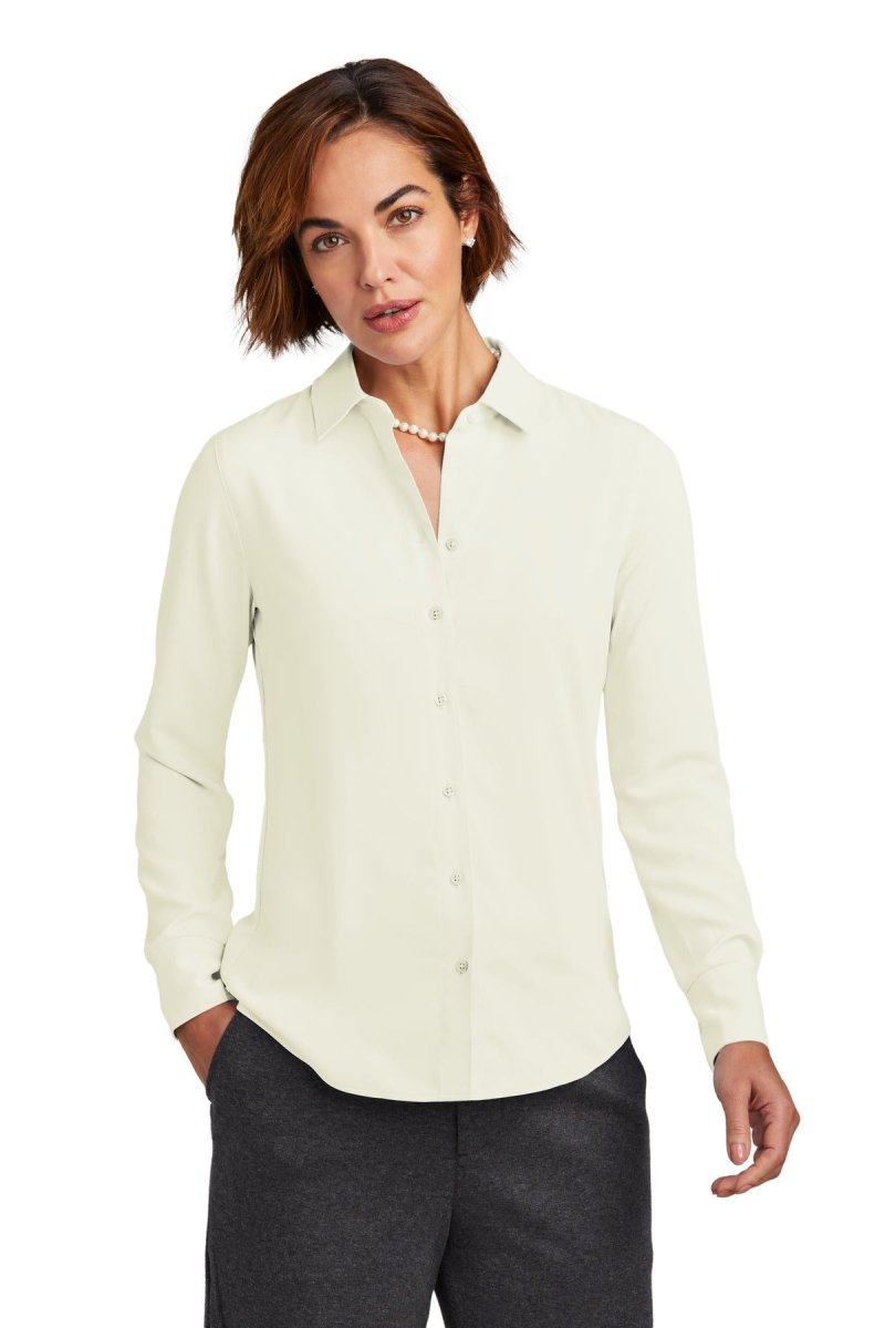 Brooks BrothersÂ® Women's Full-Button Satin Blouse BB18007 - uslegacypromotions