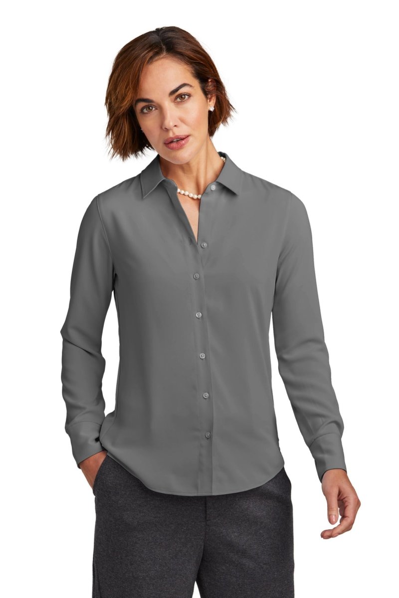 Brooks BrothersÂ® Women's Full-Button Satin Blouse BB18007 - uslegacypromotions