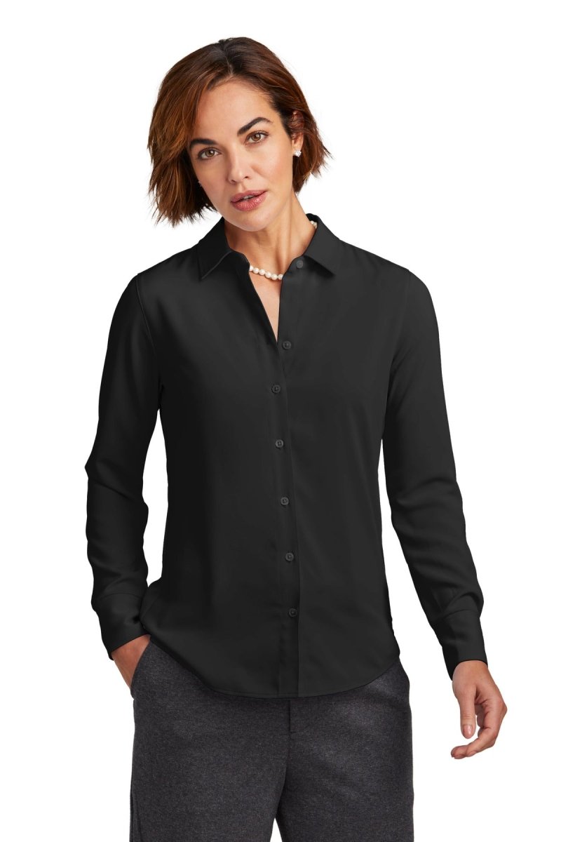 Brooks BrothersÂ® Women's Full-Button Satin Blouse BB18007 - uslegacypromotions