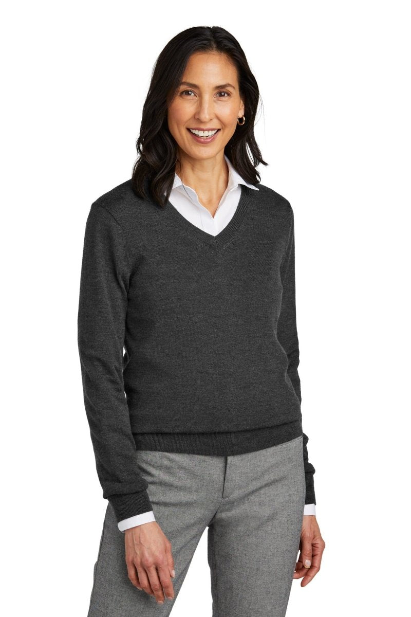 Brooks BrothersÂ® Women's Washable Merino V-Neck Sweater BB18411 - uslegacypromotions