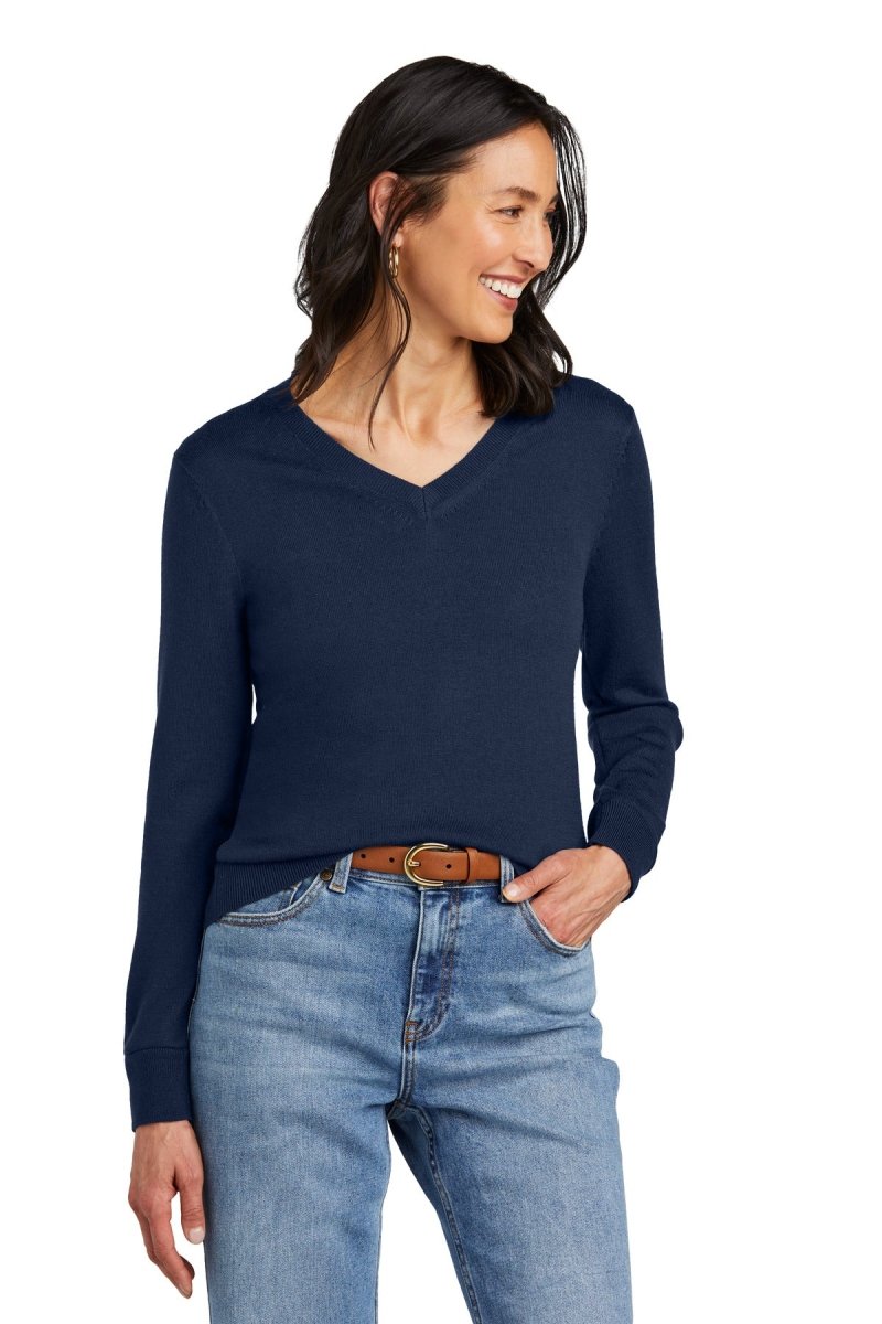 Brooks BrothersÂ® Women's Washable Merino V-Neck Sweater BB18411 - uslegacypromotions