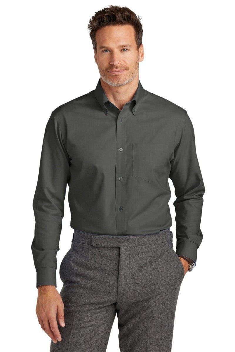 Brooks BrothersÂ® Wrinkle-Free Stretch Nailhead Shirt BB18002 - uslegacypromotions