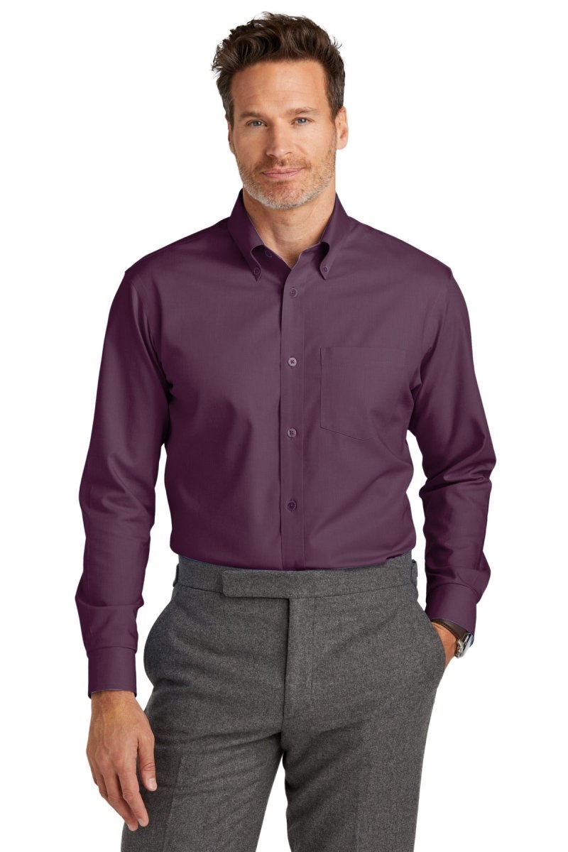 Brooks BrothersÂ® Wrinkle-Free Stretch Nailhead Shirt BB18002 - uslegacypromotions