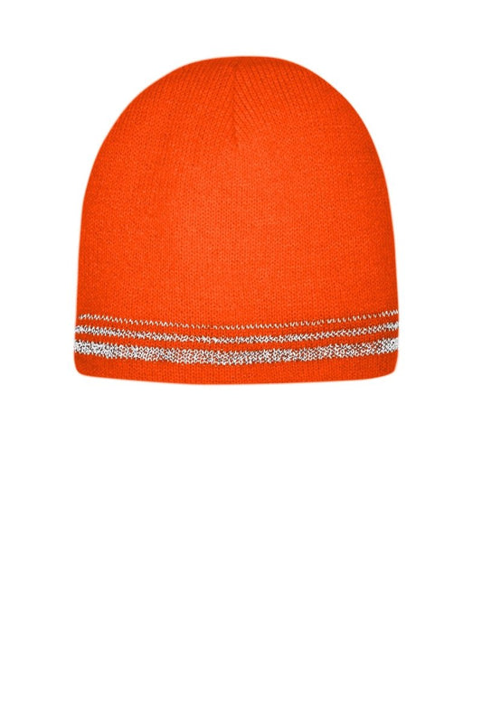 CornerStone Â® Lined Enhanced Visibility with Reflective Stripes Beanie CS804 - uslegacypromotions