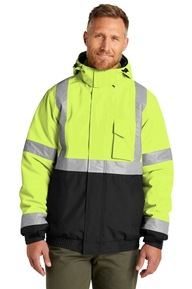 CornerStoneÂ® ANSI 107 Class 3 Economy Waterproof Insulated Bomber Jacket CSJ500 - uslegacypromotions