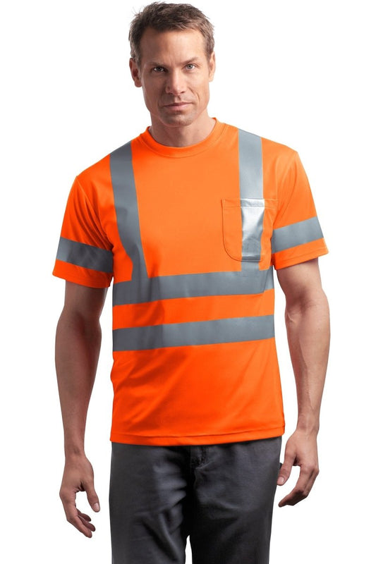 CornerStoneÂ® - ANSI 107 Class 3 Short Sleeve Snag-Resistant Reflective T-Shirt. CS408 - uslegacypromotions
