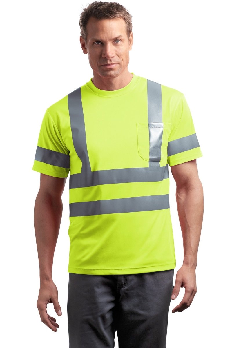 CornerStoneÂ® - ANSI 107 Class 3 Short Sleeve Snag-Resistant Reflective T-Shirt. CS408 - uslegacypromotions