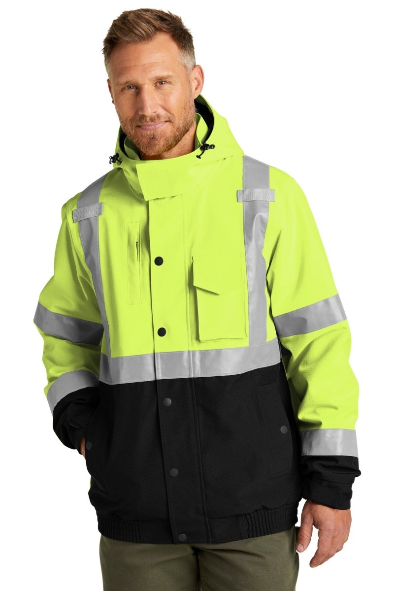 CornerStoneÂ® ANSI 107 Class 3 Waterproof Insulated Ripstop Bomber Jacket CSJ501 - uslegacypromotions