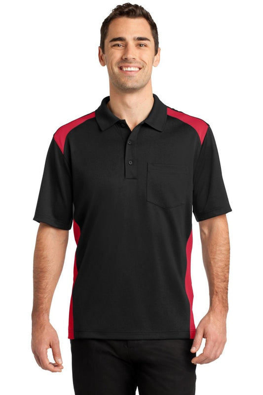 CornerStoneÂ® Select Snag-Proof Two Way Colorblock Pocket Polo. CS416 - uslegacypromotions