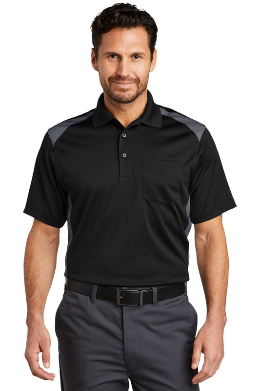 CornerStoneÂ® Select Snag-Proof Two Way Colorblock Pocket Polo. CS416 - uslegacypromotions