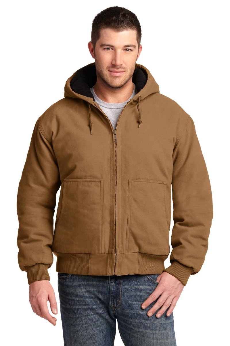 CornerStoneÂ® Washed Duck Cloth Insulated Hooded Work Jacket. CSJ41 - uslegacypromotions