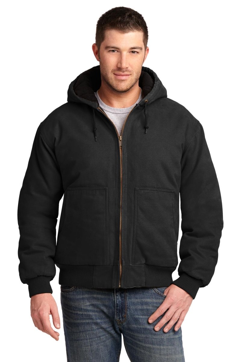 CornerStoneÂ® Washed Duck Cloth Insulated Hooded Work Jacket. CSJ41 - uslegacypromotions